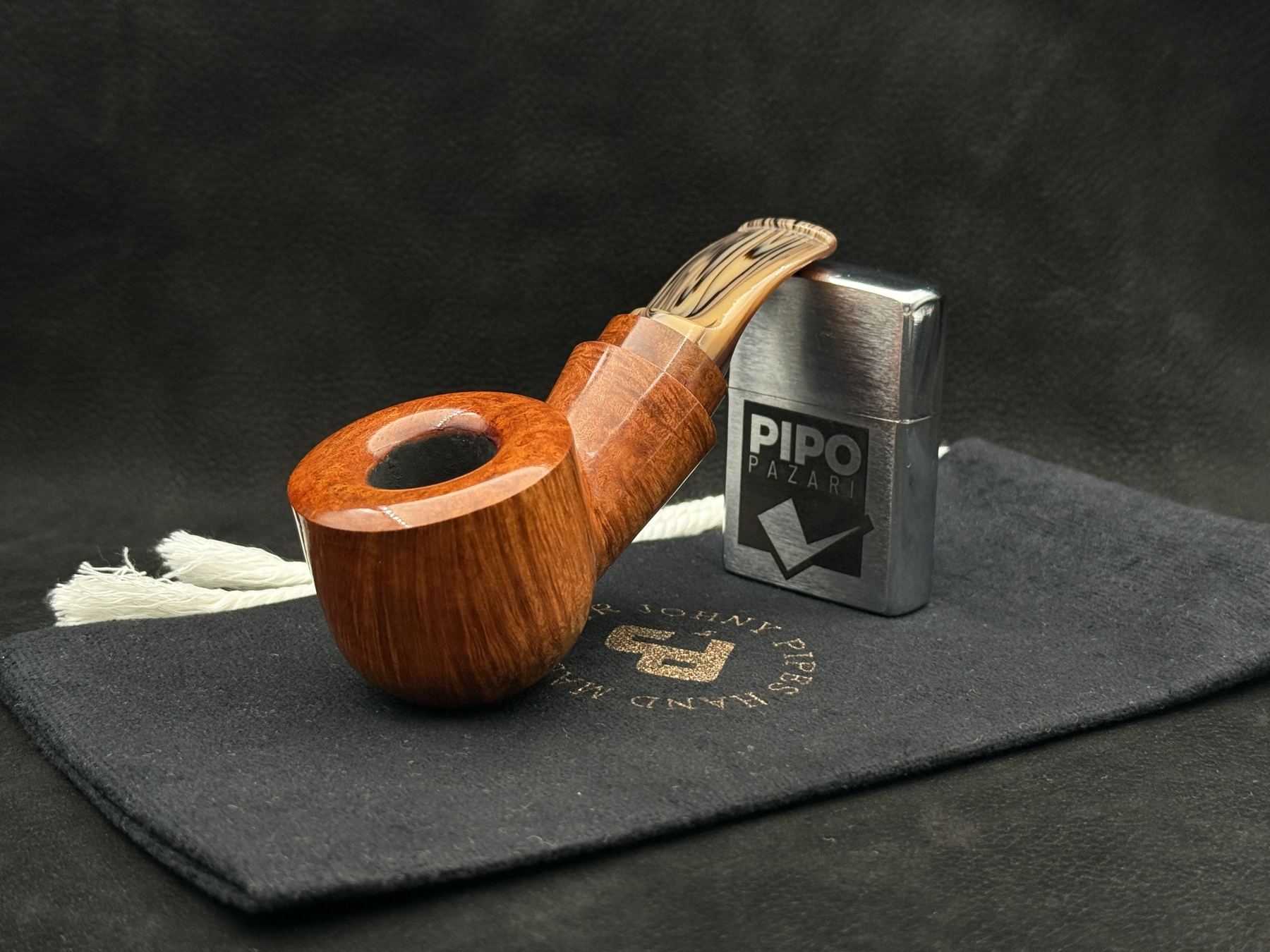JOHNY PIPES REVERSE CALABASH 401 HANDMADE - Zarafeti Gürültüsüz Taşıyan Kavis 